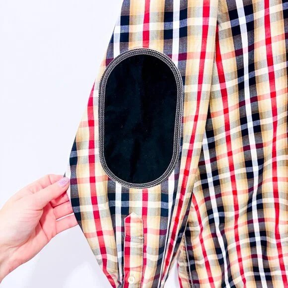 CAMPIONE | Plaid Button-Down Shirt Beige Black Red Men’s | XXL * - Picture 5 of 9